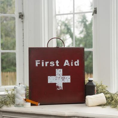 Red And White First Aid Box