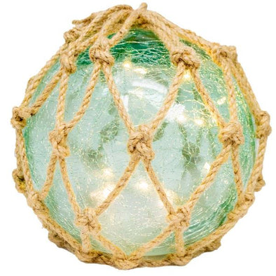 6 Inch Seafoam Coastal Glass LED Float