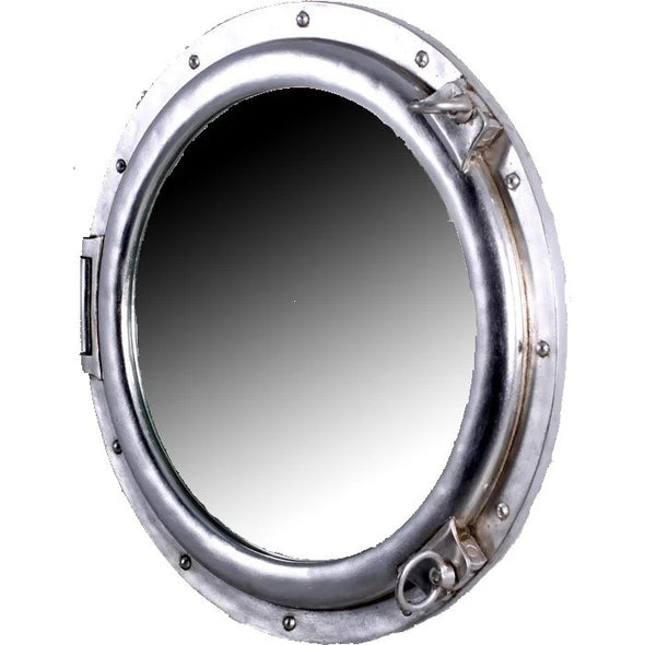 30" Porthole Silver Leaf Mirror
