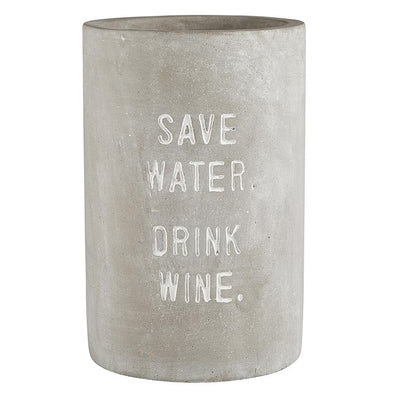 Cement Wine Chiller - Save Water. Drink Wine