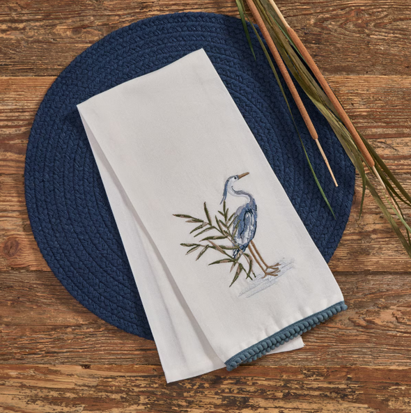 Blue Heron Decorative Dishtowel