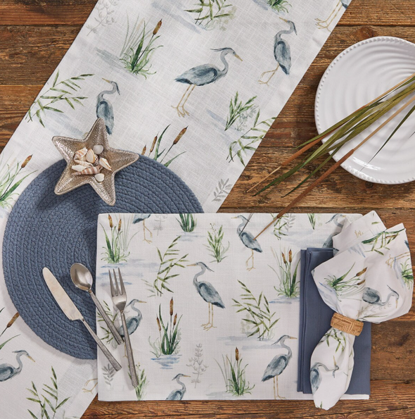 Blue Heron Table Runner 54" L