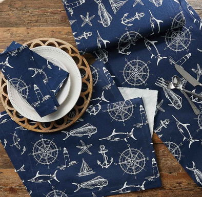 Captain's Quarters Napkin - Navy