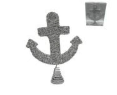 Glitter Anchor Tree Topper