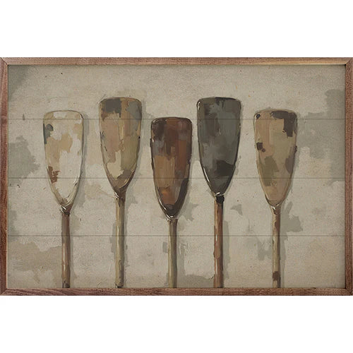 Five Vintage Boat Oars