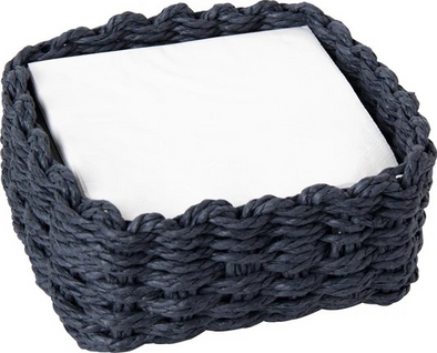 Paper Woven Cocktail Caddy Dark Blue