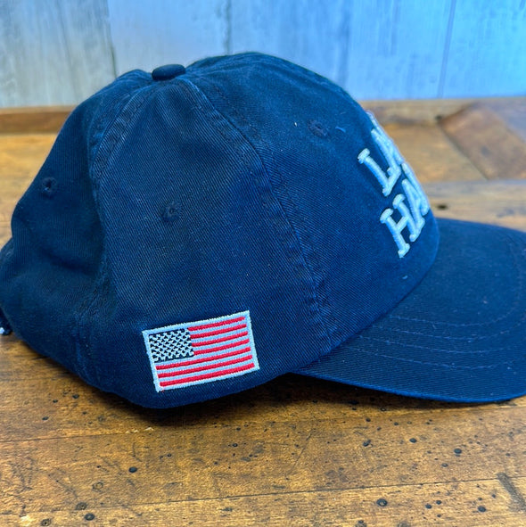 Classic Cap with White Letters and Flag