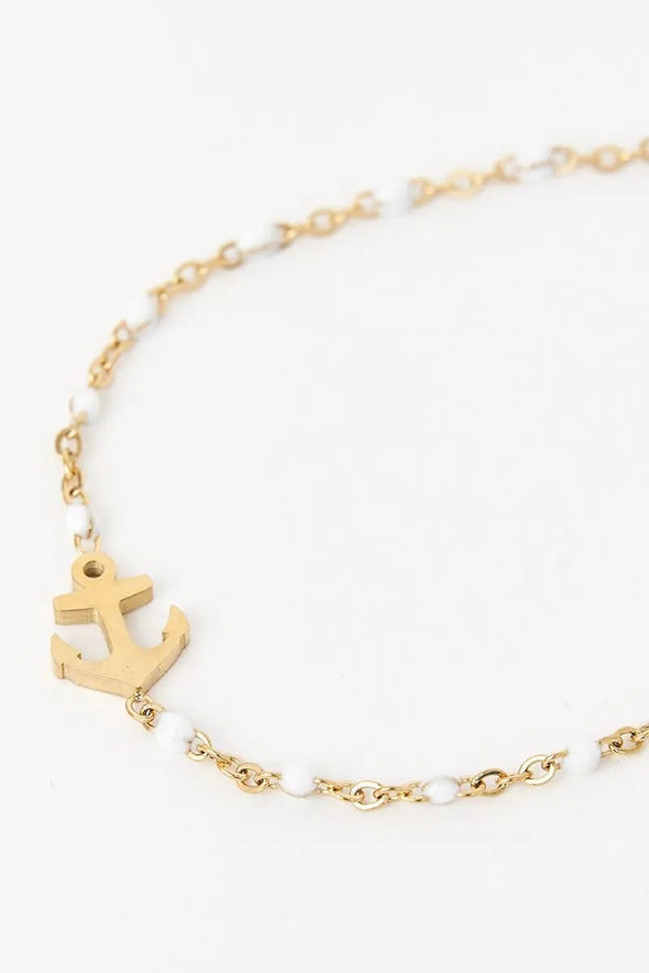 Anchor & Greeney Bead Adjustable Bracelet