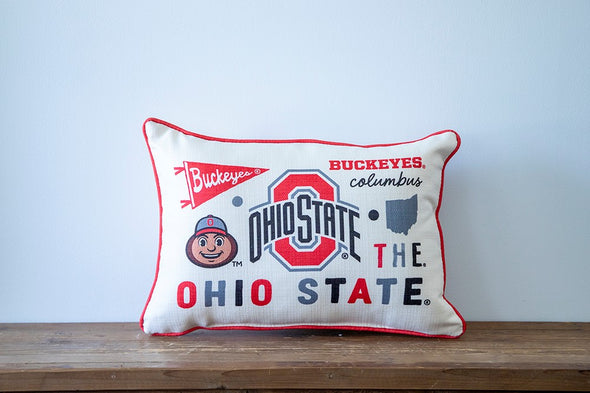 OHIO STATE COLLEGIATE CLUSTER PILLOW