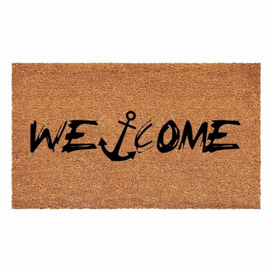 Welcome Doormat w/ Anchor Design