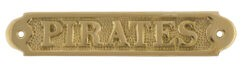 Pirates Sign - Brass