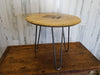 Bourbon Head Clear Coat Side Table with Hairpin Legs - Buckeye Lake Place