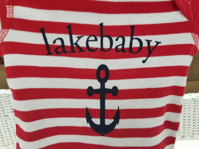 Lake Baby Stripe Onesie - Buckeye Lake Place