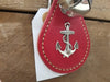 Anchor Red Leather Single Bell Charm - Buckeye Lake Place