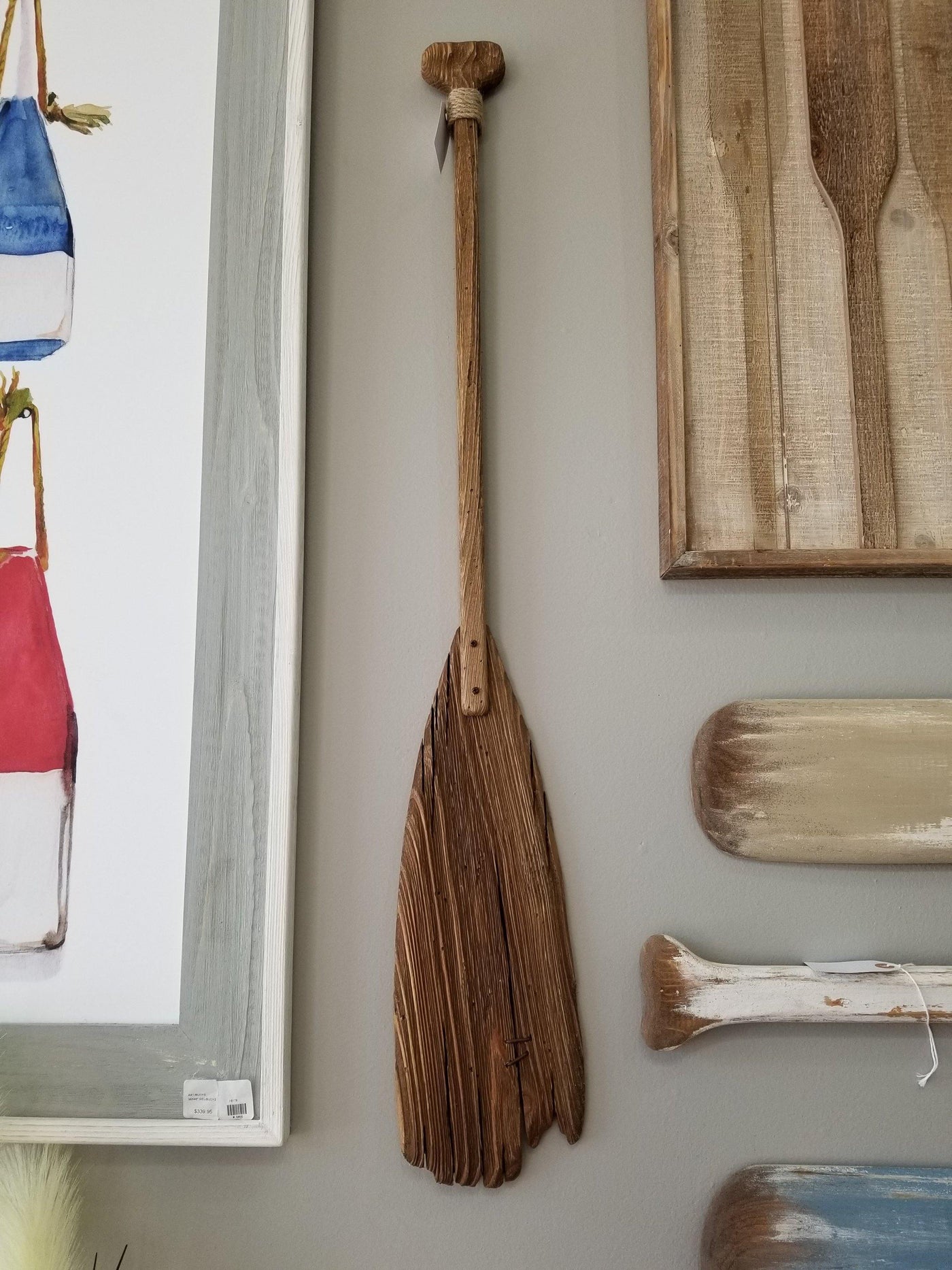 Decorative Wood Paddle, Decorative Wood Oar, Oar Decor, Wall Decor