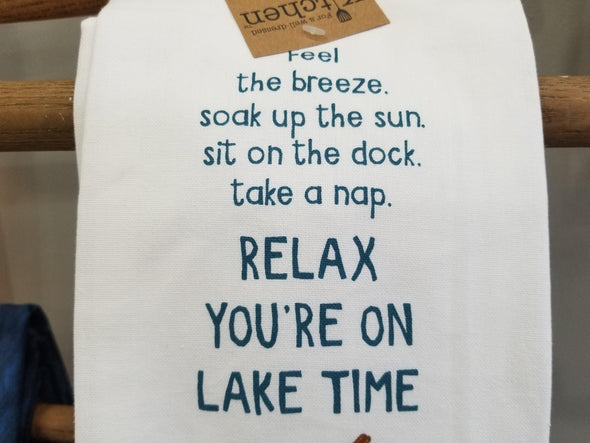 On Lake Time Towel - Buckeye Lake Place
