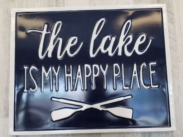 Metal Lake Is My Happy Place Sign