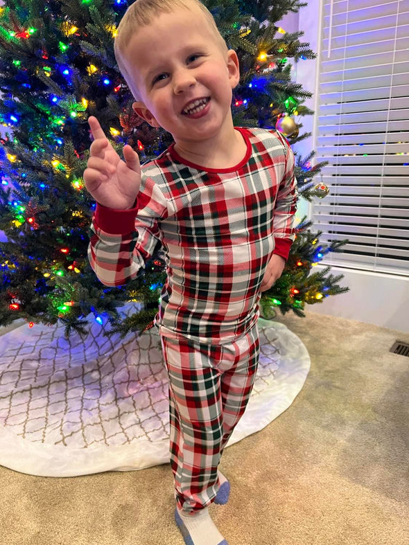 Toddler's Mansfield Plaid Long Sleeve Pajamas