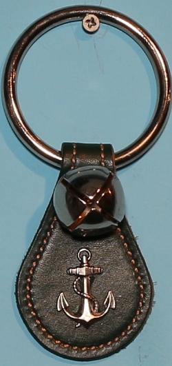 Anchor Black Leather Single Bell Charm - Buckeye Lake Place
