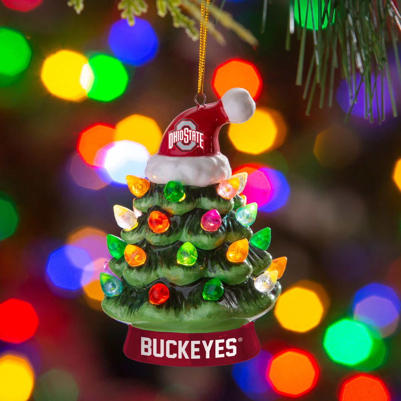 Ohio State LED Ceramic Christmas Tree