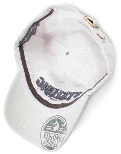 White Unisex Adjustable Fishing Hat - Buckeye Lake Place