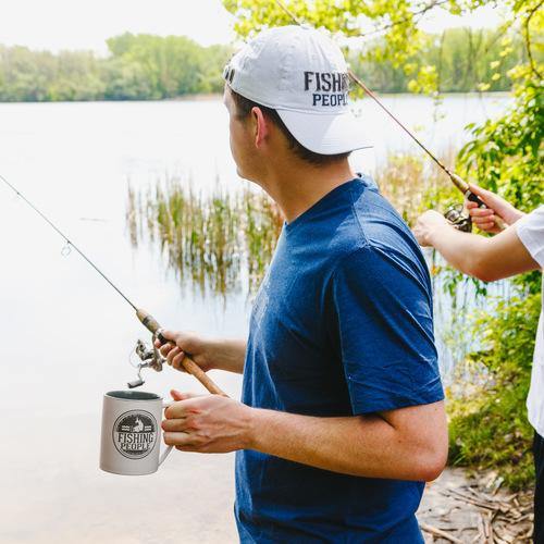 White Unisex Adjustable Fishing Hat - Buckeye Lake Place