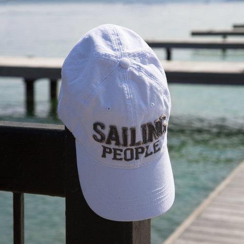 Sailing People White Embroidered Hat, Back Closure Adjustable Cap – Buckeye  Lake Place