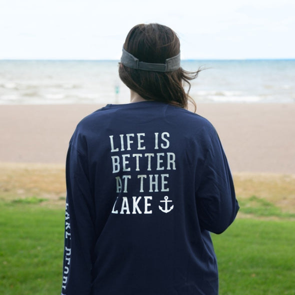 Lake People - Double Extra Large Navy Unisex Long Sleeve T-Shirt