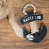 Nauti Dog Canvas Dog Toy on Rope 12" - Buckeye Lake Place