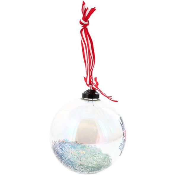 On the Boat - 4" Iridescent Glass Ornament
