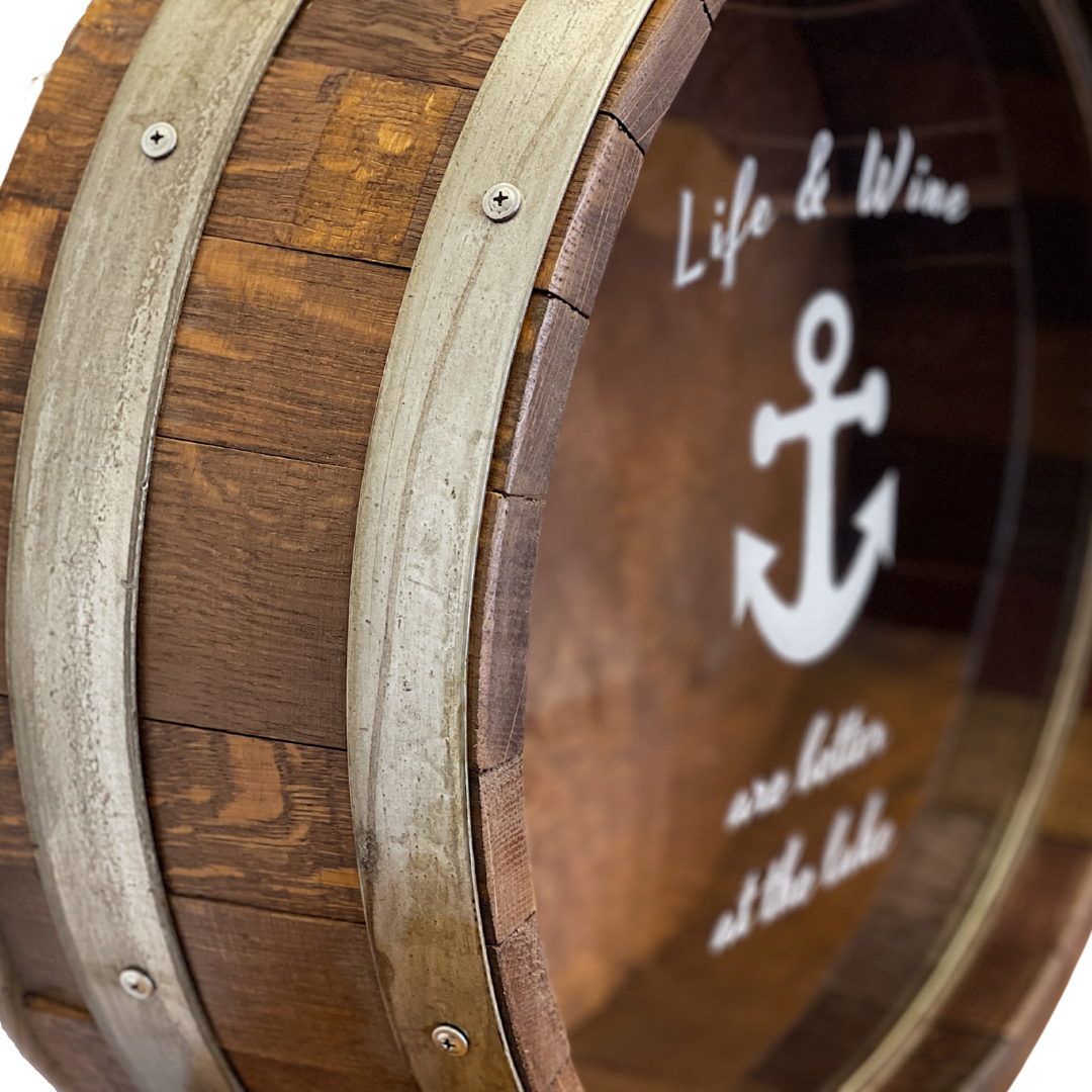 Wine barrel cork discount display