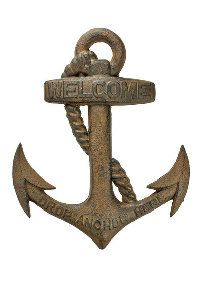 Welcome Anchor Plaque – Rust
