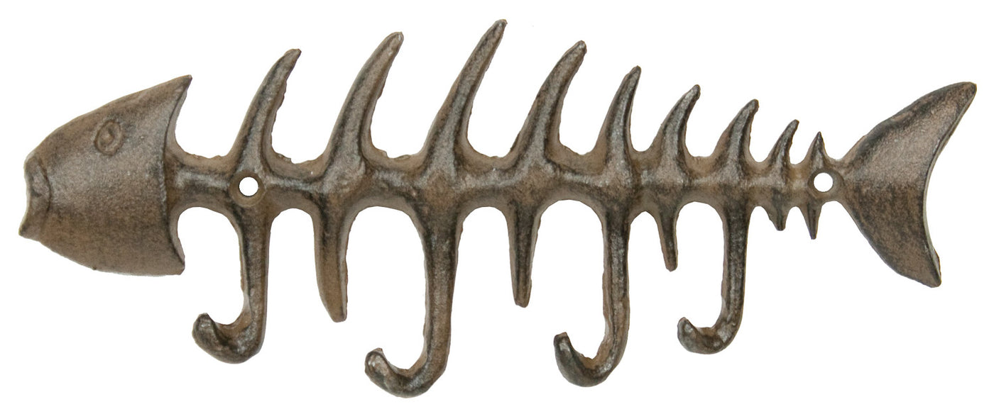 Fish Bone Key Rack Rust, Coat, Key and Hat Hanger, Anchor Coat Hooks,  Vintage Hook Wall Decor – Buckeye Lake Place