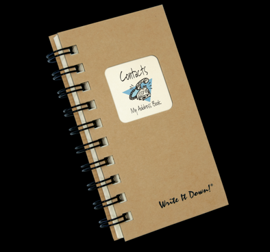 120 Page Brown Hard Cover Address Book Recording Mini Journal