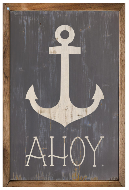 Ahoy Anchor Wall Sign