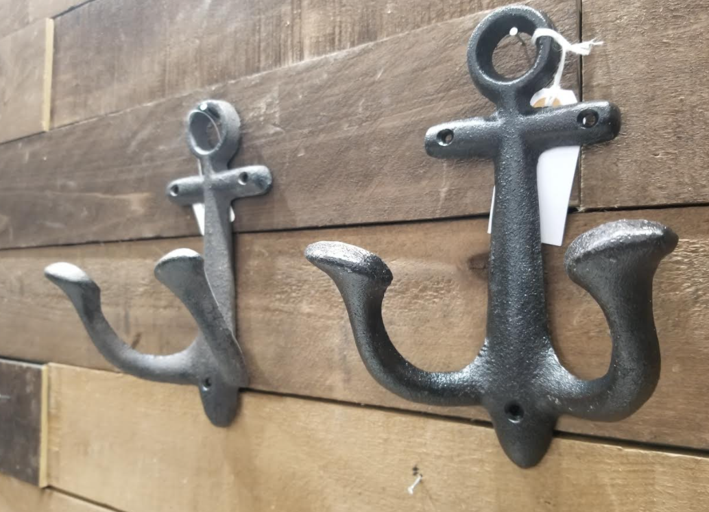 Anchor Hook-Cast Iron, Coat, Key and Hat Hanger, Anchor Coat Hooks –  Buckeye Lake Place