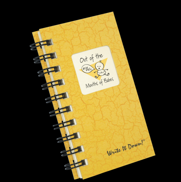 120 Page Yellow Guided Format Babies Darndest First Words Recorder Mini Journal