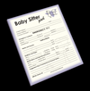 50 Page Baby Sitter Information Guide Jumbo Notepad