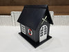 Black Boat House Bird house With White Crossed Paddle and Life Ring Design
