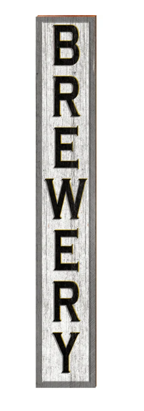 Brewery Vertical Wood Sign