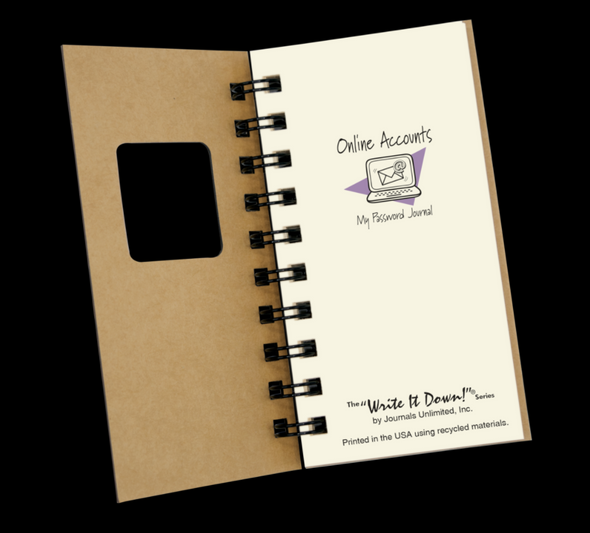 Online Accounts, My Password Mini Journal