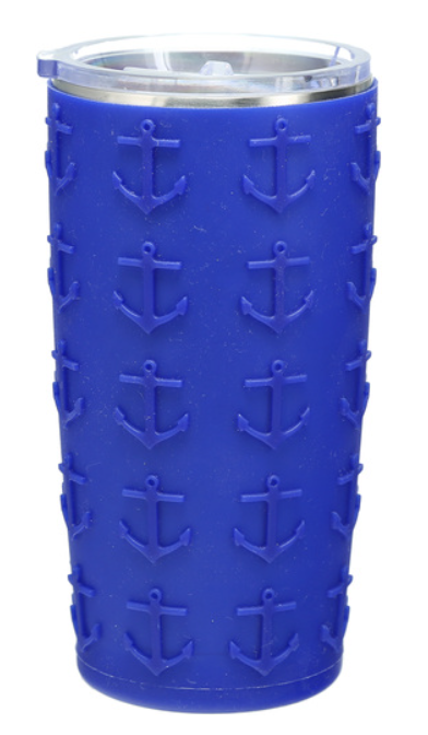 At The Lake - 20 oz Travel Tumbler with 3D Silicone Wrap
