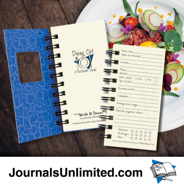 Dining Out - A Restaurant Mini Journal- Blue