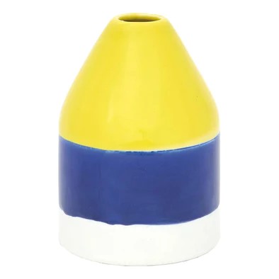 17 CM Muli Color Ceramic Vase Featuring Buoy Shape