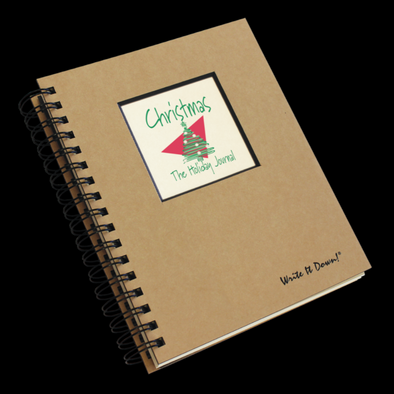 200 Page Brown Hard Cover Christmas Holiday Journal