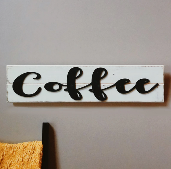 Wood Coffee Sign - Buckeye Lake Place