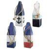 12 Inch Height Colorful Wooden Buoy Sitter With Rope for Hanging