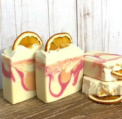 4.5 Ounce White and Pink Bar Soap With a Sweet Blend of Cranberry and a Hint of Orange