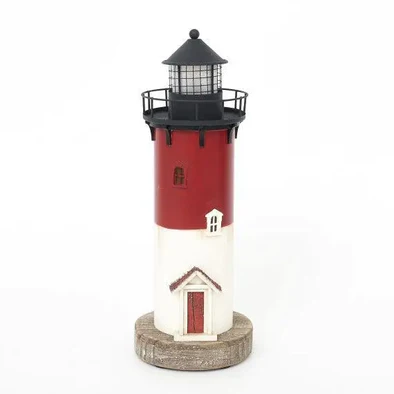 Wooden Lighthouse with Led in Two Colors