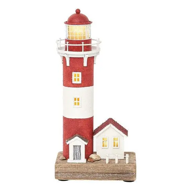Resin lighthouse with house and LED